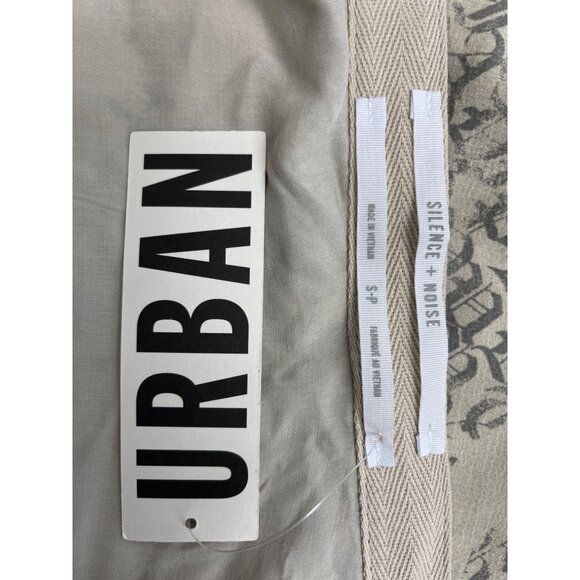 Silence + Noise Women’s Beige Gray Script Print Wrap Skirt Sz S/P - New - Picture 7 of 10